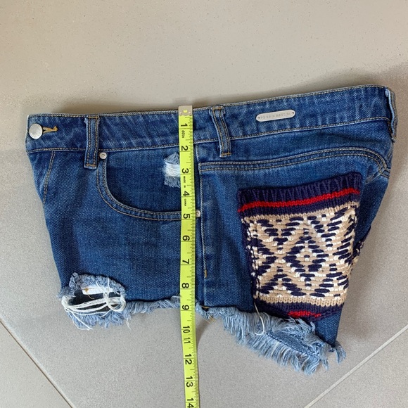 PS Erin Wasson Boho Cutoff Shorts Knit Pockets - Picture 6 of 9
